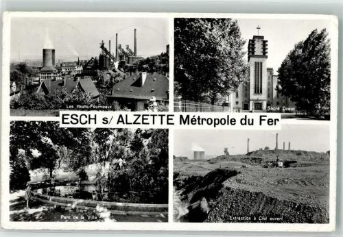 Esch an der Alzette 1953 Fabrik Gericht Park