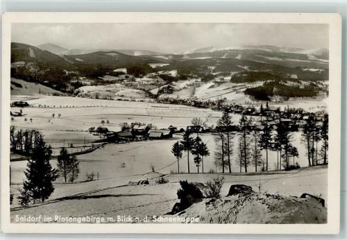 Seidorf Winter Blick zur Schneekoppe