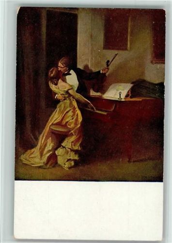 Nr. 131 - gute Erhaltung - Liebespaar, Frau am Klavier und Geigenspieler AK