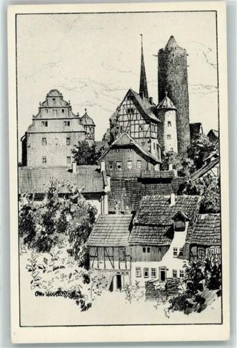Schlitz Hinterburg Federzeichnung von Otto Ubbelohe