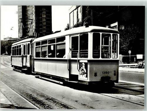 Stuttgart 1965 Beiwagen 1390 von 1950 SMS-Museumswagen-Sammelkarte 1007