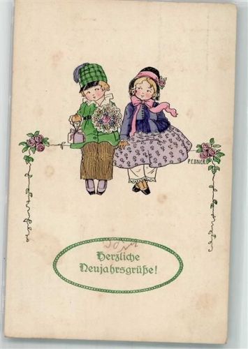 Neujahr Kinderpoesie Rosen Verlag M. Munk Nr. 1186 Ebner, Pauli 1919