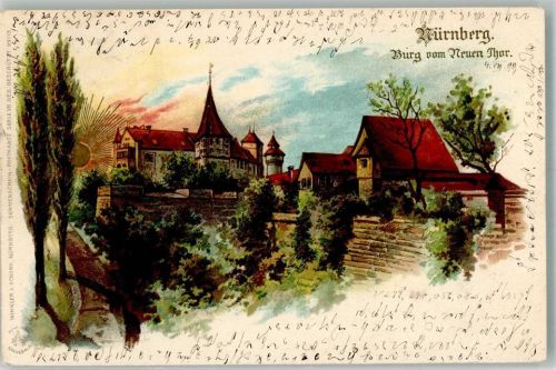Nürnberg 1899 Serie VII Burg vom Neuen Tor