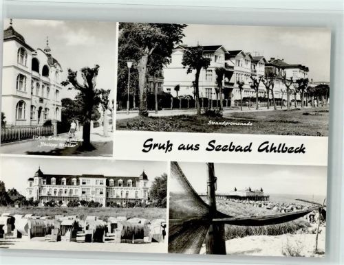 17375 O2111 Ahlbeck - Strandpromenade Strand FDGB Erholungsheim Philipp Müller