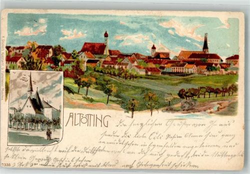 Altötting 1903 Lithographie