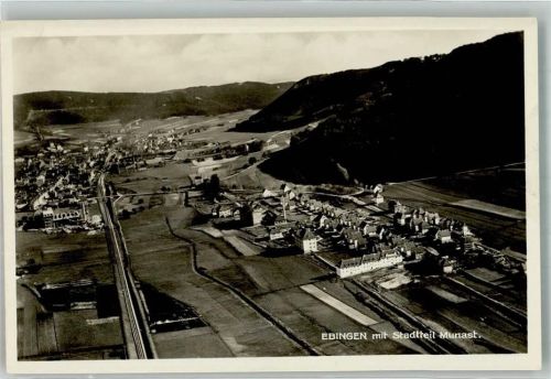 Ebingen Fliegeraufnahme Ebingen und Stadtteil Munast