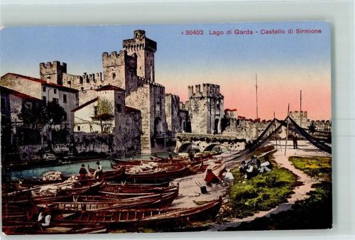 Sirmione Lago di Garda Castello Ruderboot