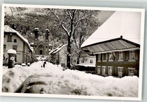 Todtnau Kirche Winter Litfaßsäule