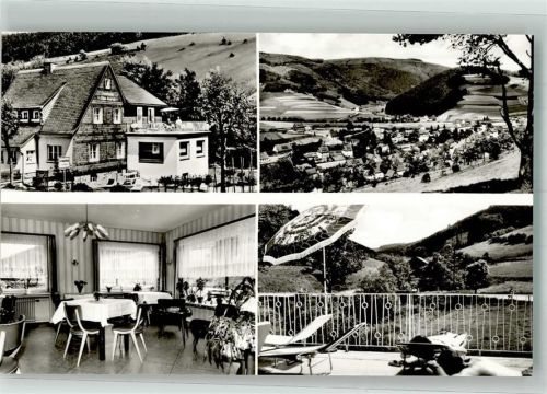 Schwalefeld Pension zum Aartal Aufenthaltsraum Terrasse Sonnen-Liegen