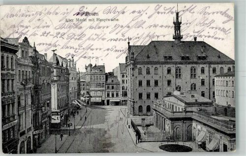 Posen 1917 Feldpost WK I Alter Markt Hauptwache