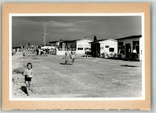 Cuxhaven 1957 Foto montiert auf Karton Schwimmbad Famileinbad Döse