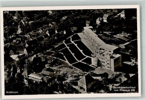 Waiblingen Fliegeraufnahme Bezirkskrankenhaus Freigegeben d. R.L.M.