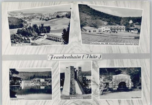 Frankenhain Ferienheim VEB Braunkohlewerd Greistal-Mitte Lütschetalsperre Aussichtsturm Borzelborn