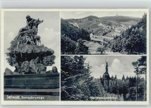 Detmold Donop-Brunnen Lippische Schweiz Hermannsdenkmal, ex Sammlung Busse