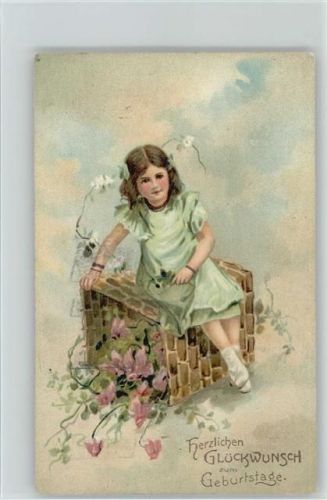Serie 7674 - Mädchen mit Blumenkorb 1920 AK