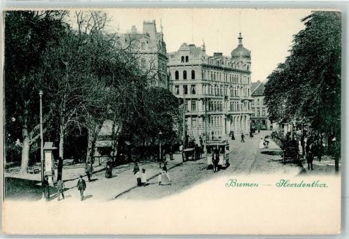Bremen Heerdenthor Pferdestraßenbahn Litfaßsäule