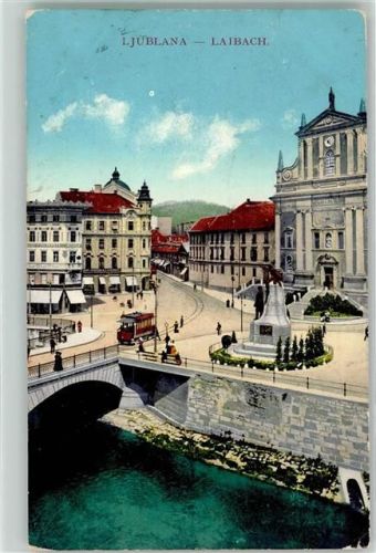 Ljubljana 1910 Straßenbahn