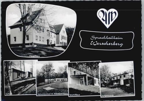 Wissingen Elisabeth-Frerichs-Heim Sprachheilheim Werscherberg Haupthaus Schule Schwimmbad Mädchenhaus Wohnhaus Jungenhaus