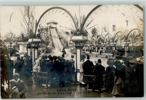 Paris Luna Park Wasserbahn Jahrmarkt 1910