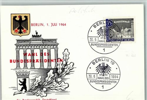 Sonderstempel - 1964 Berlin Wahl des Bundespräsidenten