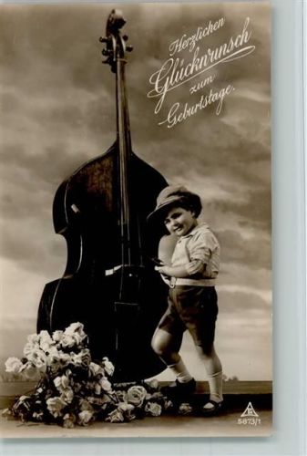 Fotoverlag Serie 5873-1 Junge mit einem Cello 1928 AK Musikinstrumente
