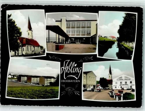 Aßling Ortsansichten Kirche Geschäft Wildbräu Grafing Mehrfachaufnahme