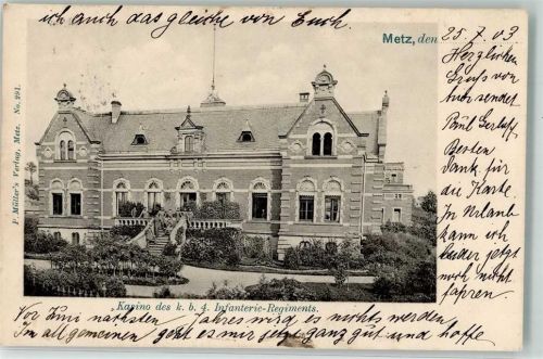Metz 1903 Kasino des k.b.4.Inf. Regiment
