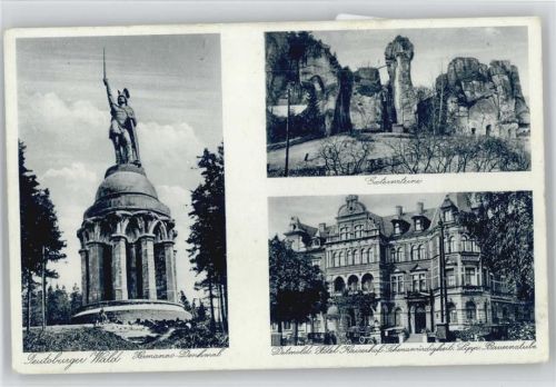 Detmold Hermannsdenkmal Externsteine Hotel Kaiserhof Bauernstube, ex Sammlung Busse