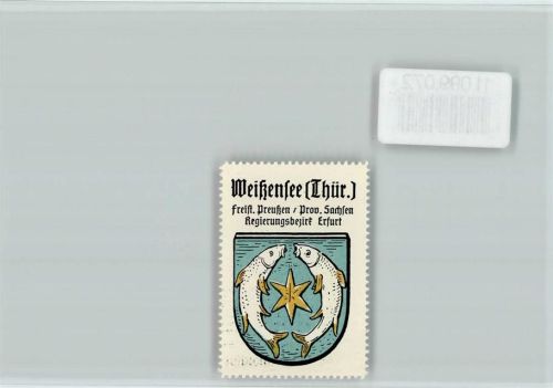 Weißensee Fische Vignette Wappen Kaffee Hag ca 1920-1940