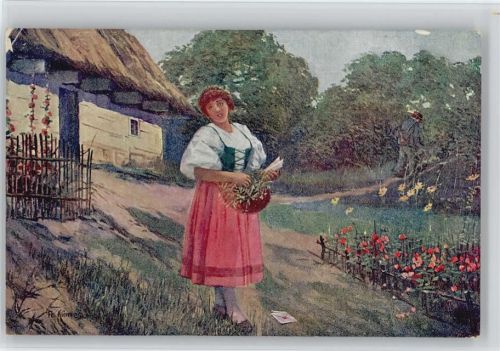 Künstler sign Klimes - Trachten - 1922 AK