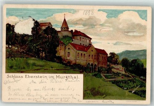 Gernsbach 1898 Schloss Eberstein im Murgtal