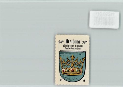 Kraiburg Krone Vignette Wappen Kaffee Hag ca 1920-1940