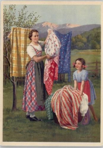 Werbung - Bunte Wäsche - ca 1938 AK