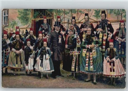 Nr. 156 - Brautpaar 1921 AK Trachten Hessen
