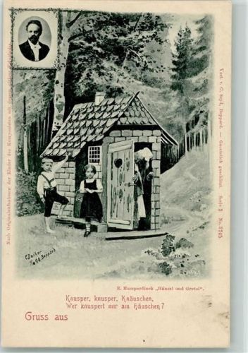 sign Daiber - Hänsel und Gretel von Humperdinck Komponist 1900 Serie 3 Nr. 3745 AK
