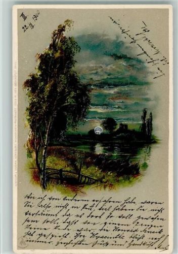 Mondschein Postkarte Serie XI