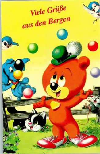 Bussi-Bär und Bello spieln mit Bälle