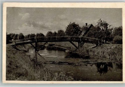 Marienburg Malbork Foto AK Brücke über das Verlorene-Fließ Cronsnest