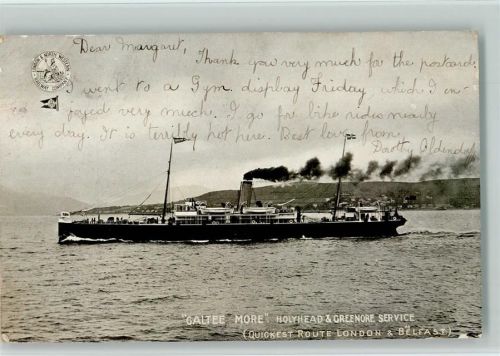 Schiff Galtee More - Holyhead & Greenmore Service - Route London & Belfast 1905 AK