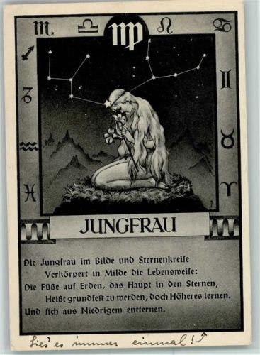 1941 Jungfrau - Sternbildkarte