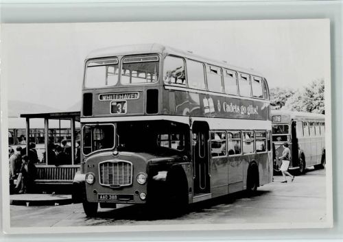 Privatfoto - ca 1960 Cumberland, Doppeldecker Bus 523 im Nahverkehr Omnibus