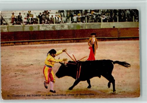 Nr. 16 - Corrida de Toros - Las banderillas 1924 AK