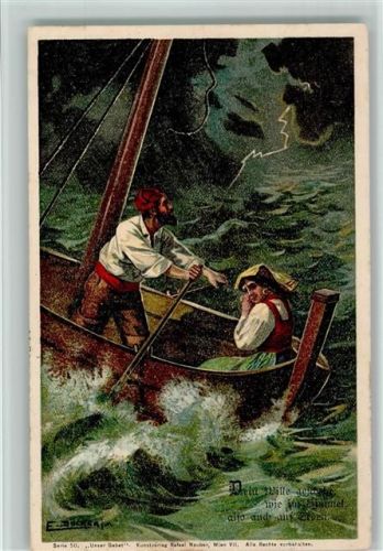 Serie 50 Unser Gebet - Seenot , litho
