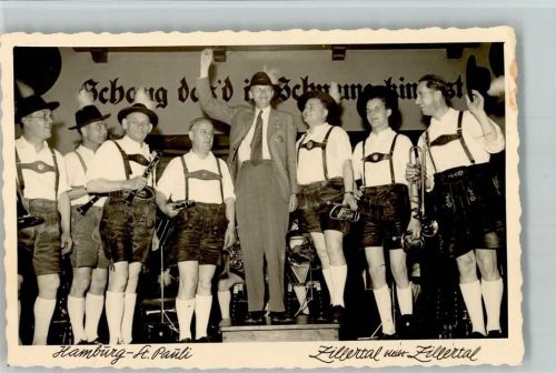 Hamburg Volksmusikgruppe - St. Pauli im Zillertal 1951 Fotokarte