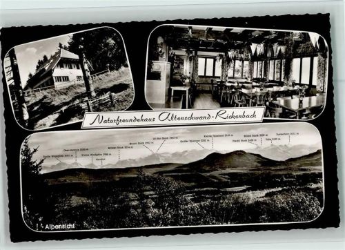 Rickenbach Naturfreundehaus Innenaufnahme Alpensicht