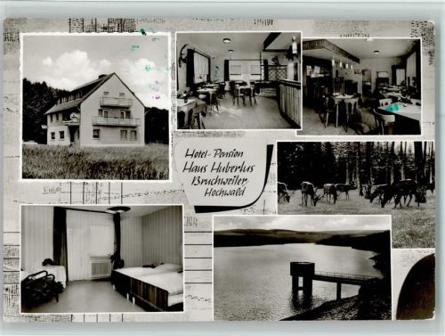 Bruchweiler 1965 Hotel Haus Hubertus mit Innenansichten, Gute Erhaltung AK