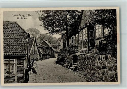 21481 W2058 Lauenburg , Elbe 1930 - Hohlerweg AK Gute Erhaltung