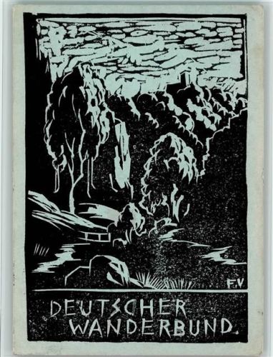 Deutscher Wanderbund sign F.V. 1933 AK