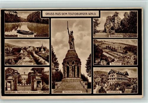 Detmold ex Sammlung Busse Donoper Teich Hiddesen Jagdschloss Lopshorn Hermannsdenkmal Externsteine Berlebeck Johannaberg Teutoburger Wald
