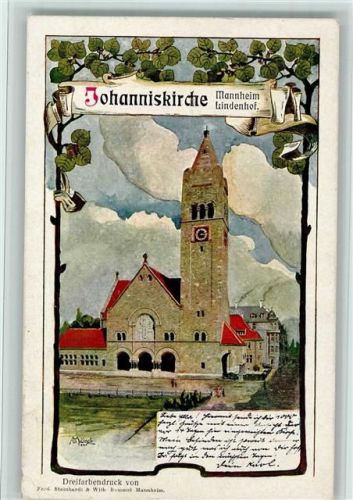 Lindenhof 1904 Johanniskirche sign. Mönch